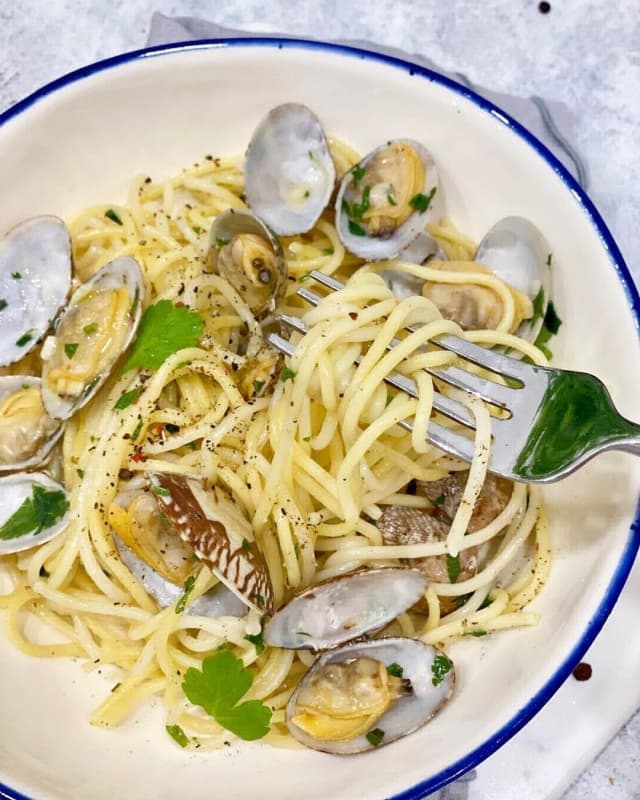 Паста с ракушками вонголе