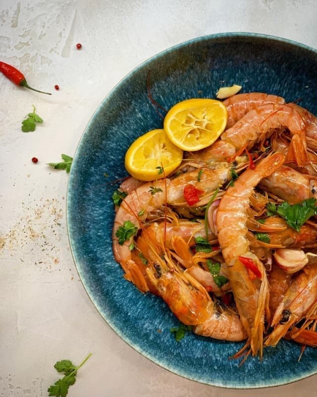 Лангустино на гриле