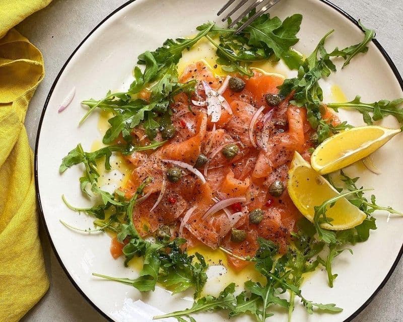 Крудо из свежего лосося