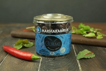 Оливки черные натуральные GURME XS, с косточкой